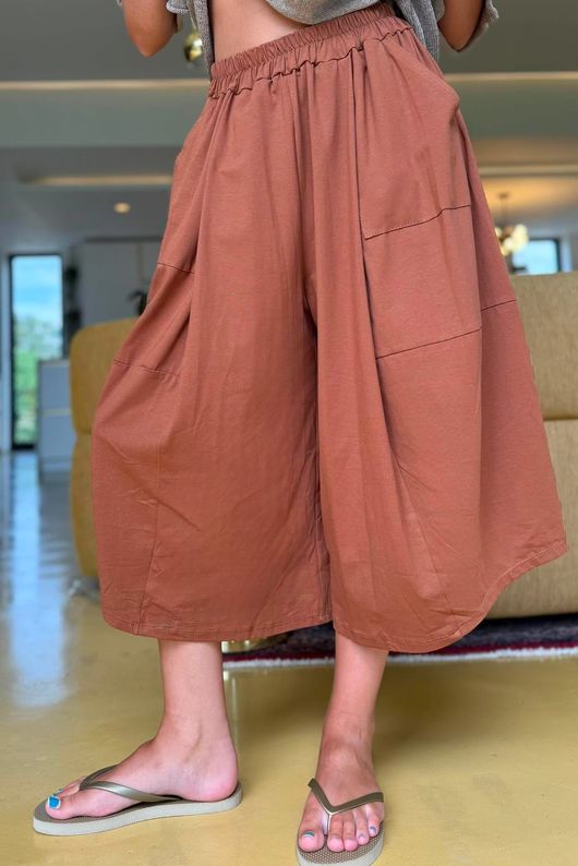 Oscar Pleat Culotte Hazelnut